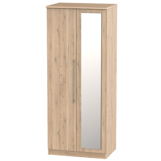 Harlech Tall 2 Door Mirrored Wardrobe